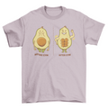 Avocado cartoon before and after  fitness gym t-shirt
