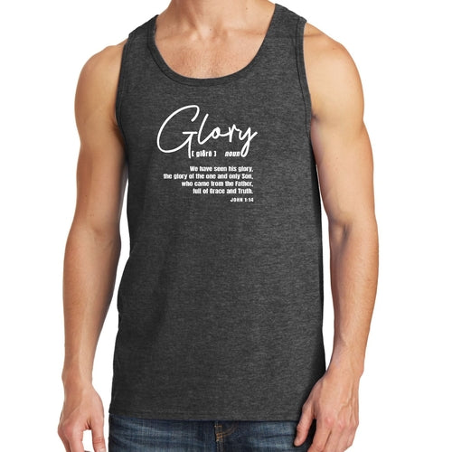 Mens Fitness Tank Top Graphic T-shirt Glory - Christian Inspiration