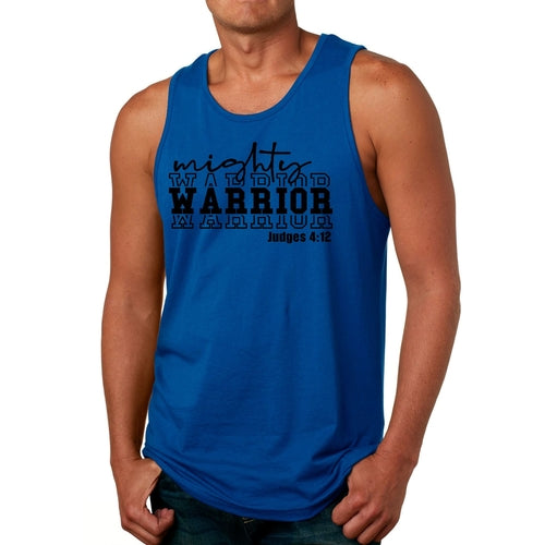 Mens Fitness Tank Top Graphic T-shirt Mighty Warrior Black