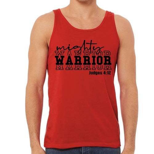 Mens Fitness Tank Top Graphic T-shirt Mighty Warrior Black