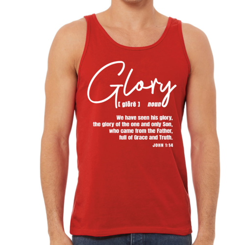 Mens Fitness Tank Top Graphic T-shirt Glory - Christian Inspiration