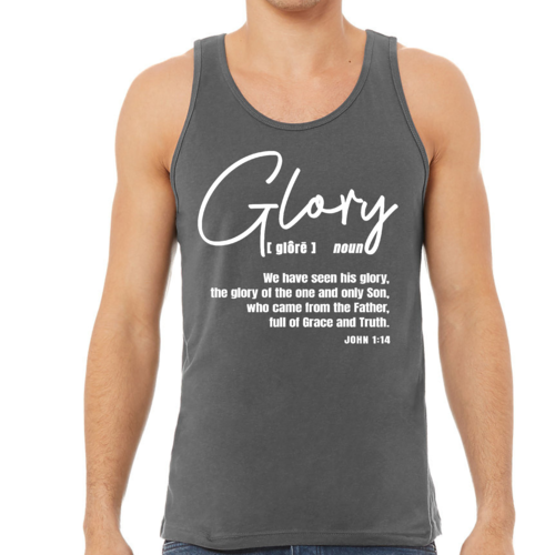 Mens Fitness Tank Top Graphic T-shirt Glory - Christian Inspiration