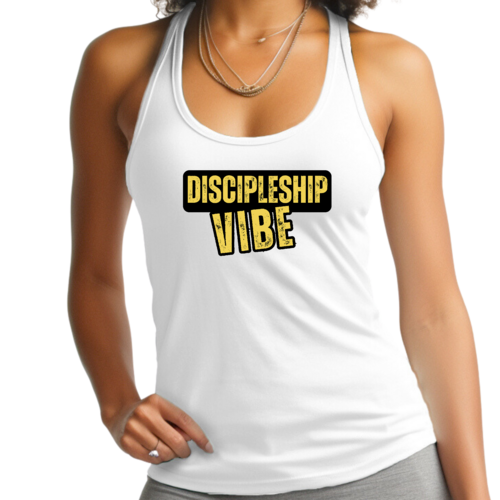 Womens Fitness Tank Top Graphic T-shirt - Discipleship Vibe